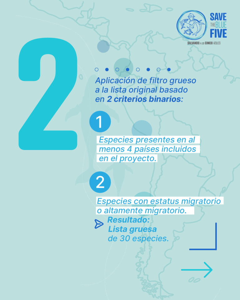 2.  Aplicación de filtro grueso a la lista original basado en 2 criterios  binarios